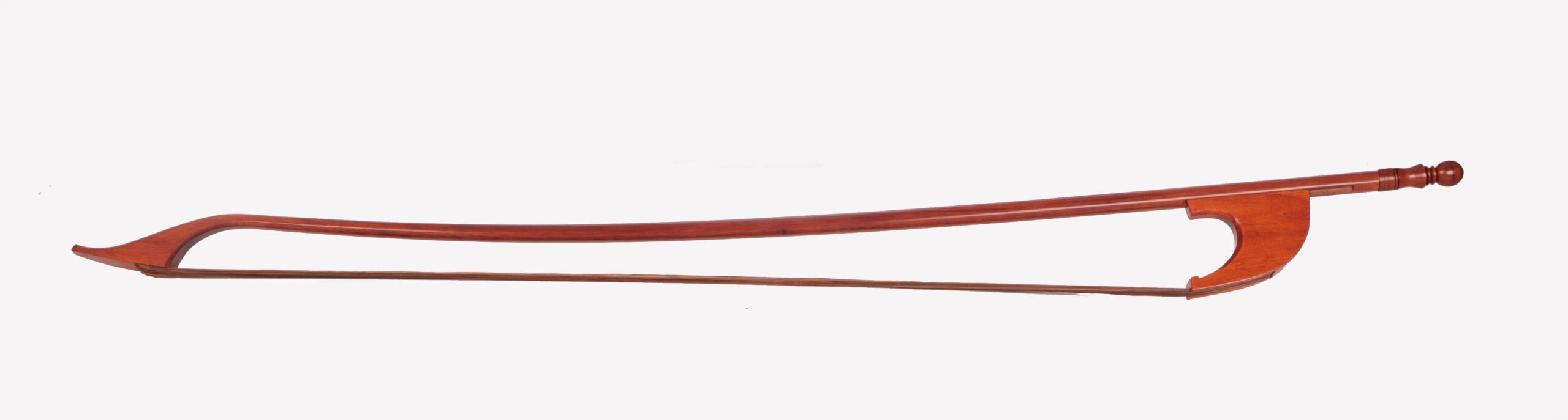 Late baroque bass bow with high tip and German frog Late baroque bass bow with high tip and German frog
